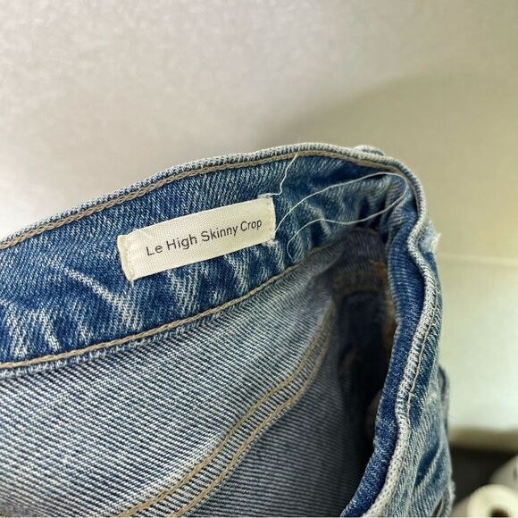 Frame Le High Skinny Crop Clarin Rips Distressed Jeans 26 - Picture 5 of 8